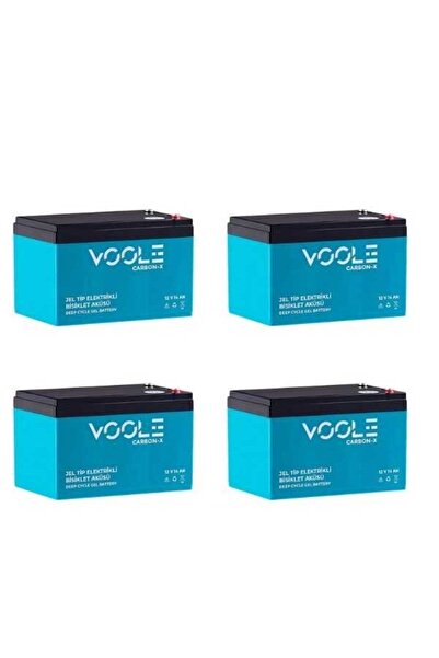 VOOLE 4 adet 12 volt 14 Amper Jel Akü Elektrikli Bisiklet için