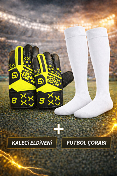 Tayzon Kaleci Eldiveni + Futbol Çorabı Kombin Set 2’li