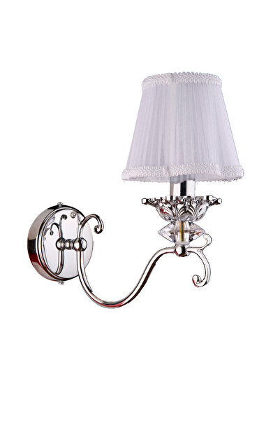 Avize çarşısı Martina Krom Tekli Şapkalı Duvar Aplik BS.7214-51-19A