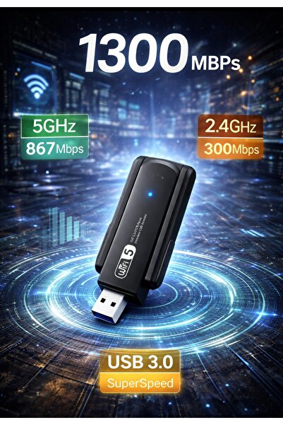 UPEKA Up1300 Mbps Kablosuz Hızlı 5ghz USB 3.0 Wi-fi Adaptör Masaüstü Laptop Uyumlu