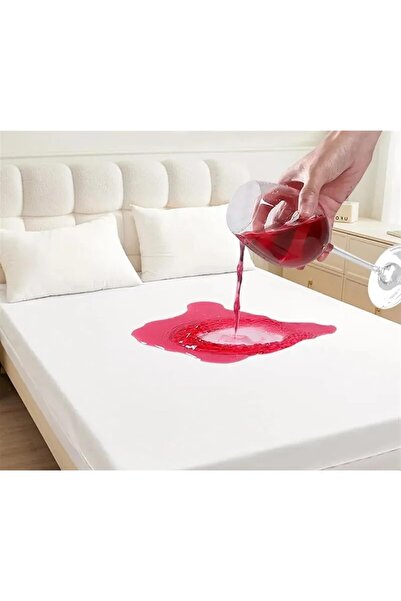 OEKA mattress protector, waterproof, washable, full coverage, 160x200 cm, white