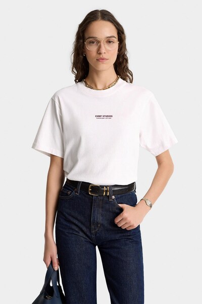 The Champ Clothing Women's Oversized T-Shirt Chmp Studios Printed White – Cre...