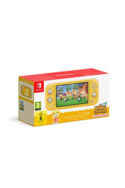 Nintendo Switch Lite Handheld Console Yellow + Animal Crossing: New Horizons ...