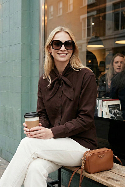 Lela Pamuklu Relaxed Fit Fiyonk Detaylı Yaka Gömlek GÖMLEK 6925407