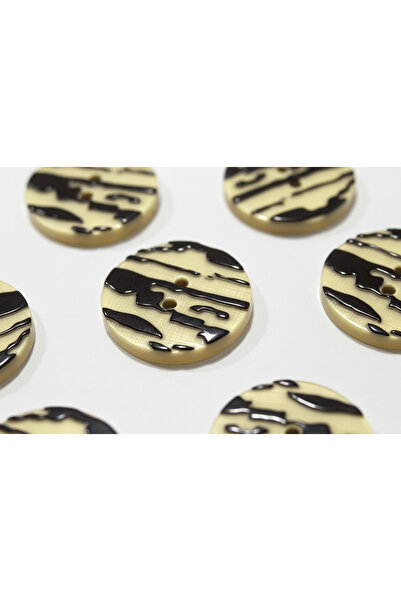 kendim fashion Zebra Patterned Two Hole Decorative Button -Polyaster 40''-25,...