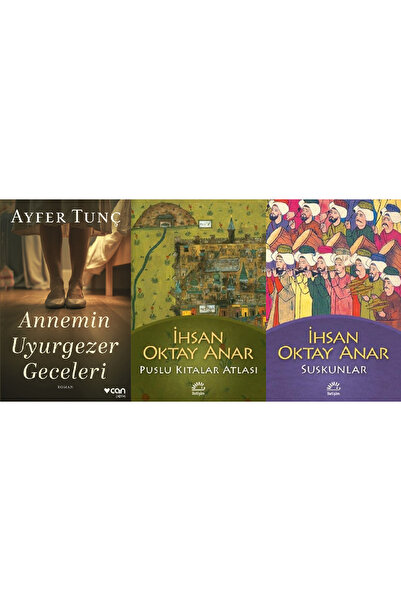 Can Yayınları ANNEMİN UYURGEZER GECELERİ + Puslu Kıtalar Atlası + Suskunlar 3...