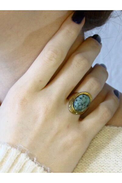 esha خاتم نسائي من الحجر الطبيعي الهندي فيرزوي قابل للتعديل euy1hf