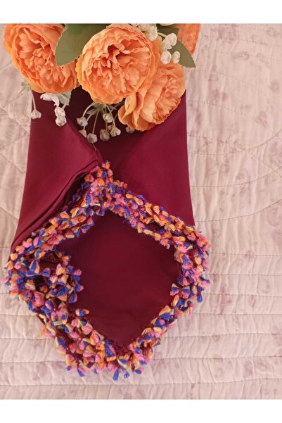 Bircan Hediyelik Burgundy Hercai Model Scarf Writing Headscarf