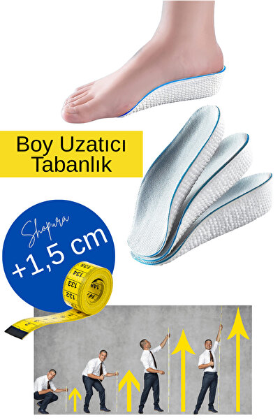 Shopura Boy Uzatan Tabanlık Ortopedik 1,5 cm Gizli - Topuk Yükseltici