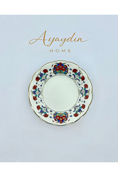 İpek Porselen Lale Desenli Çay Tabağı 12'li Set – AYAYDIN HOME