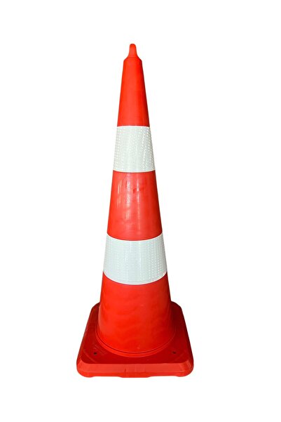 TRAFİKSAN Trafik Konisi 90 cm Çift Reflektifli Trafik Dubası Seti