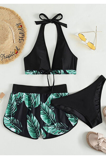 Plaja biz Costume de baie dama cu sutien triunghi, slip clasic si pantaloni scurti Boston