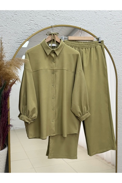 MİHRA STORE Behin Shirt with Embellishments on the Front Piped I Dubai Pants ...
