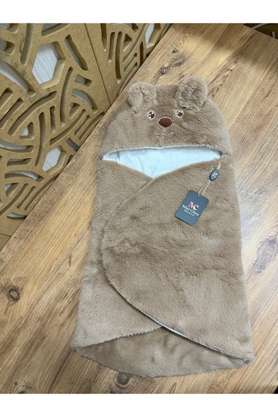 Mini Chics Luxury Plush Teddy Bear Embroidery Baby Swaddle