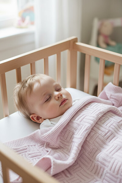 Soft and Baby Pink Knitwear Baby Blanket