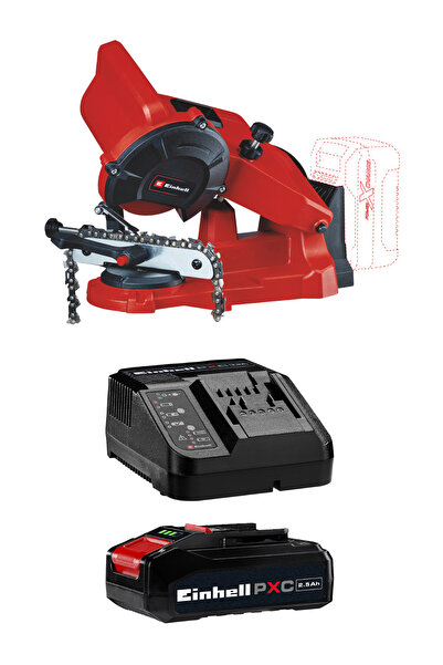 Einhell GE-CS 18 Li, Akülü Bileme Makinesi Seti (2,5 Ah Starter Kit Dahil)