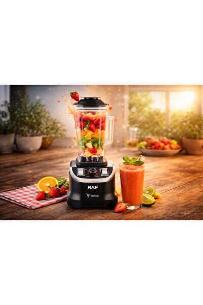 raf Multifunctional Electric Blender - 2L Bowl, 1800W, 6 Blades, Pulse Functi...