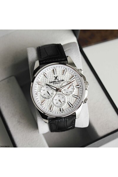 Daniel Klein ساعة يد رجالية بحزام جلدي DK438659