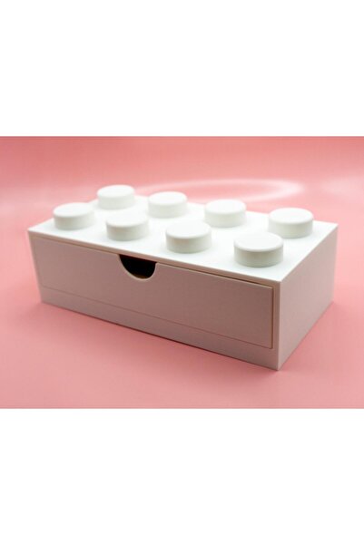 Teknovagroup Mini Drawer with Building Toy Design - Small Size 4X2 Desktop Or...
