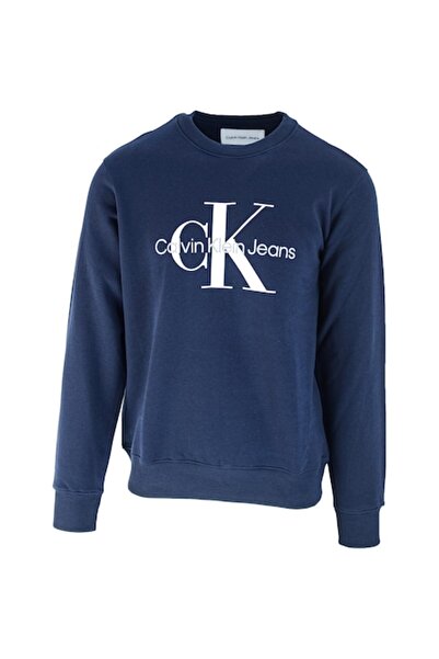 Calvin Klein Men's Core Monogram Sweatshirt, Blue, L