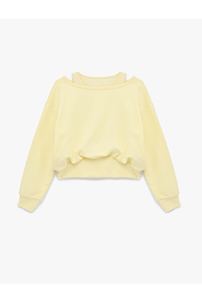 Koton Swea tricou cu mânecă lungă, cu decolteu bărcuță, supradimensionat, cu ...