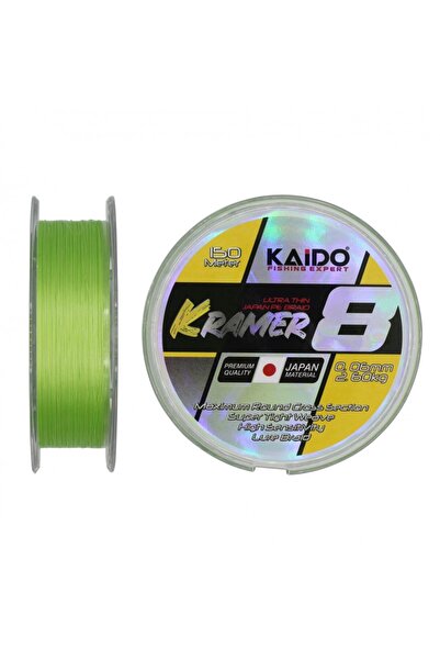 Kaido خيط صيد كرامر الياباني 8X 250 متر أخضر اللون 0.08 مم