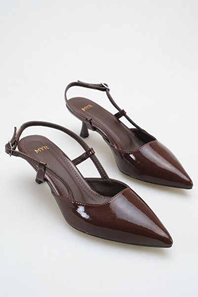 meyra'nın ayakkabıları Women's High Heel Shoes Bitter Brown Patent Leather (5...