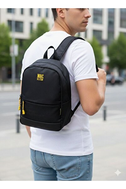 MAC BLOOM Unisex Waterproof Fabric Stylish Design Daily Use Backpack with Bac...