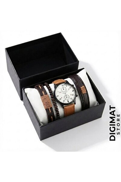 DIGIMAT STORE Set cadou DIGIMAT® Premium pentru bărbați, ceas elegant cu cuar...