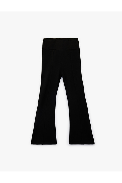 Koton Elastic Waist Viscose Blend Slim Fit Flared Tights