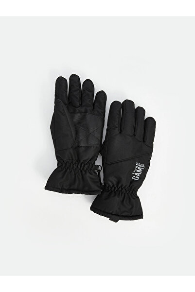 LC Waikiki قفازات التزلج للأولاد من LCW ACCESSORIES مع تفاصيل قفل سوداء