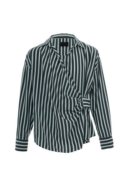 MORREZ Loose Line Pileli Kruvaze Gömlek