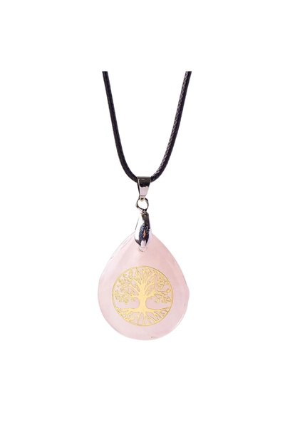 OEM Crystal Pendant | Tree of Life | Rose Quartz