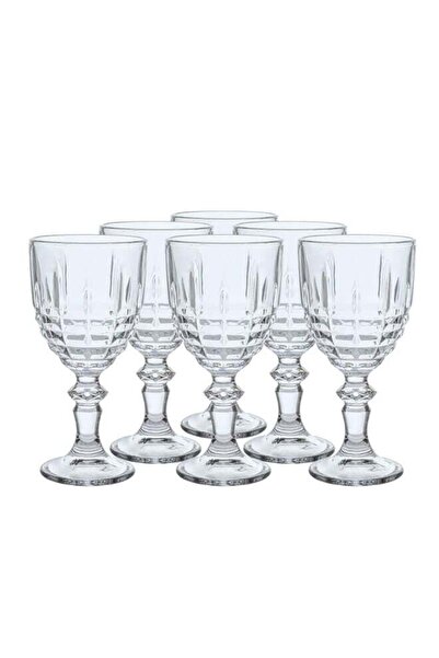 Generic A set of Max glass cups base, 6 pieces - CLEAR