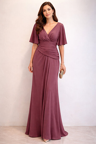 DORİDORCA Сатене великого розміру вечірнє плаття