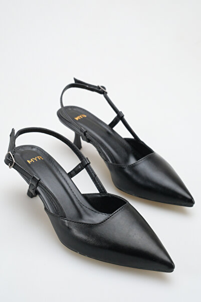 meyra'nın ayakkabıları Kadın Topuklu Ayakkabı Siyah Cilt (5,5 cm)