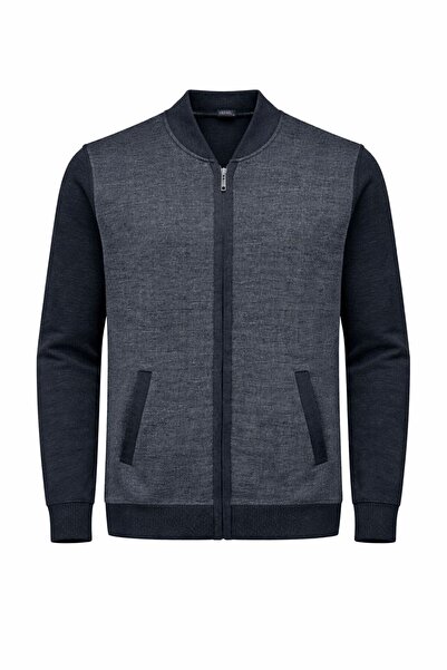 HEDEFNUR TEKSTİL Men's Dad and Middle-Aged Knitwear Knitted Acrylic Zippered ...