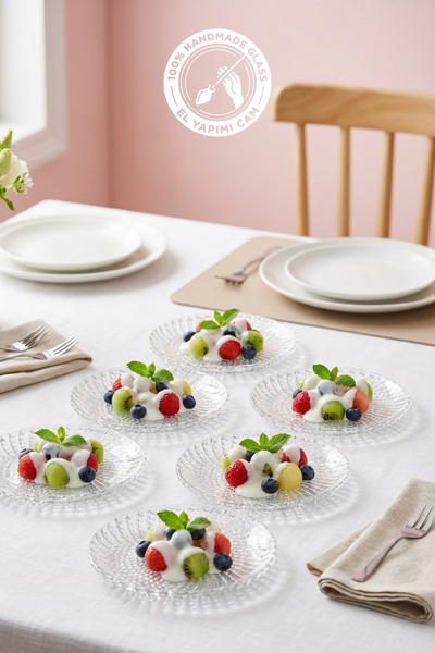 Glamis Selen Concept Tesbih Model Medium Size Handmade Glass Serving and Cake...