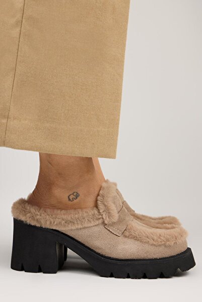 Manijero Hanni Women's Genuine Leather Sabo Fur Mink Slippers