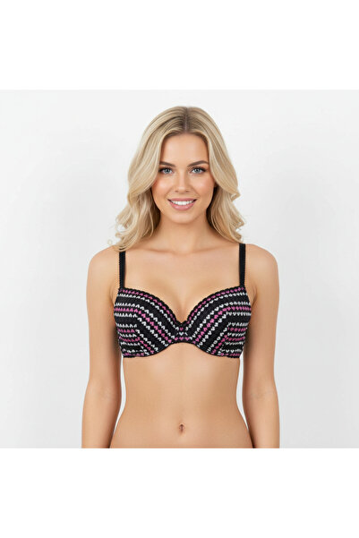 BONBON Women's Underwire Heart Patterned Bra Bb2160