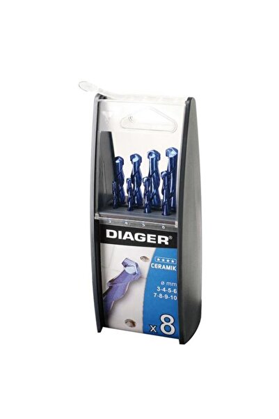 DIAGER Σετ τρυπανιών κυλινδρικού στελέχους 8 τεμαχίων για κεραμικά υλικά