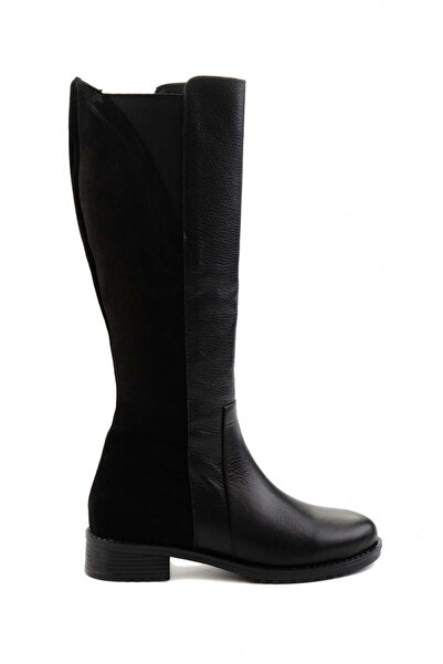 Bambi Cizme negre de dama, piele naturala, 40