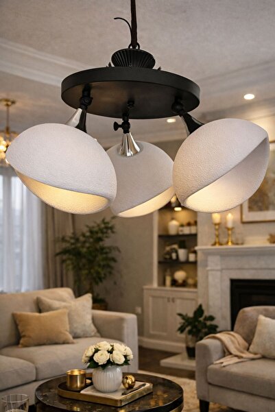 TIGEA Accessories İSKANDİNAV ESİNTİSİ 360DERECE DÖNEBİLEN BETON AVİZE SALON/O...