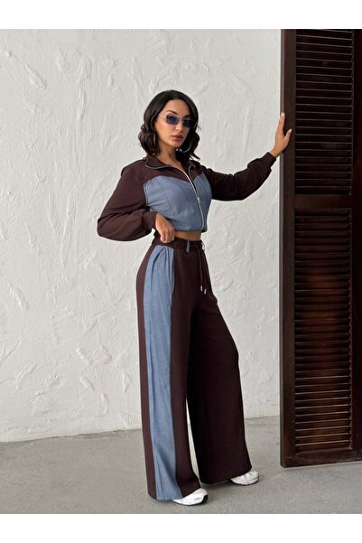 ADAMODA.RO Ținută din denim și pantaloni evazat