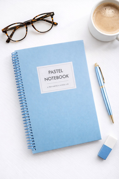 uğurlu dükkan 24 cm blue pastel notebook spiral lined agenda