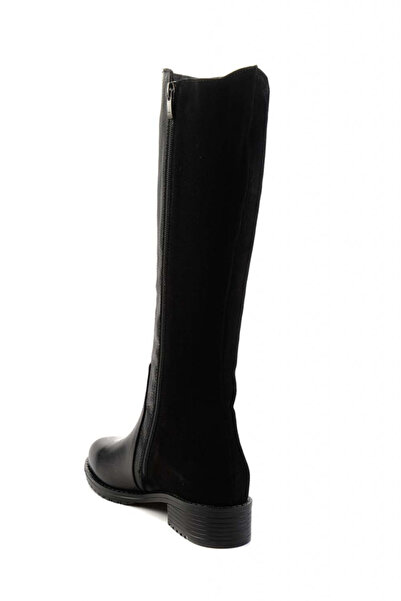 Bambi Cizme negre de dama, piele naturala, 40
