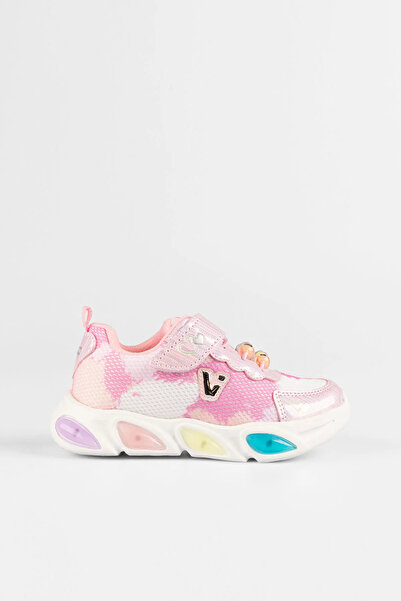 Vicco Lighted Orthopedic Pink Girls' Sports Shoes