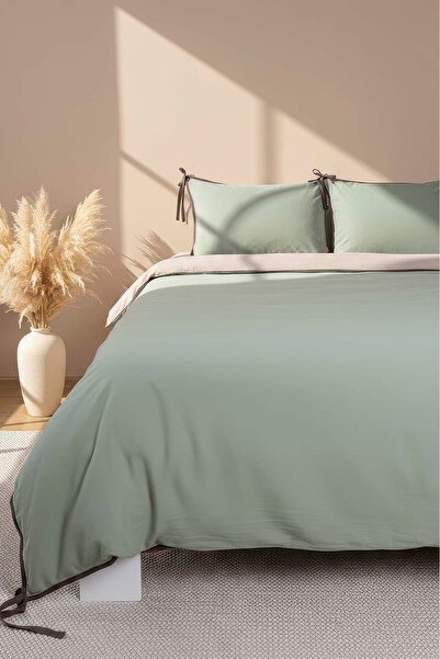 Rivaİstanbul طقم غطاء لحاف من القطن بنسبة 100% من ديميتر مينت - طقم زينة مكون...