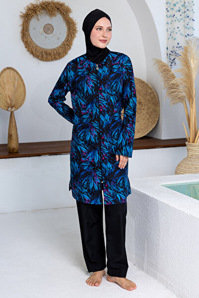 ROZAMAY Veronica Long Sleeve Battal Hijab Swimsuit 3503-P