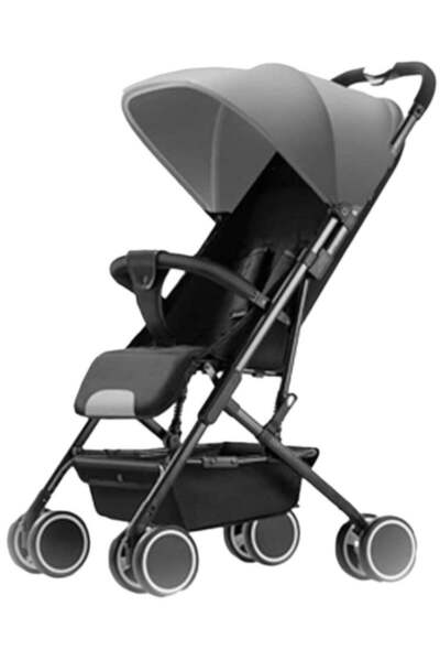 Toybox Foldable Travel Pram Baby Stroller Grey/Black